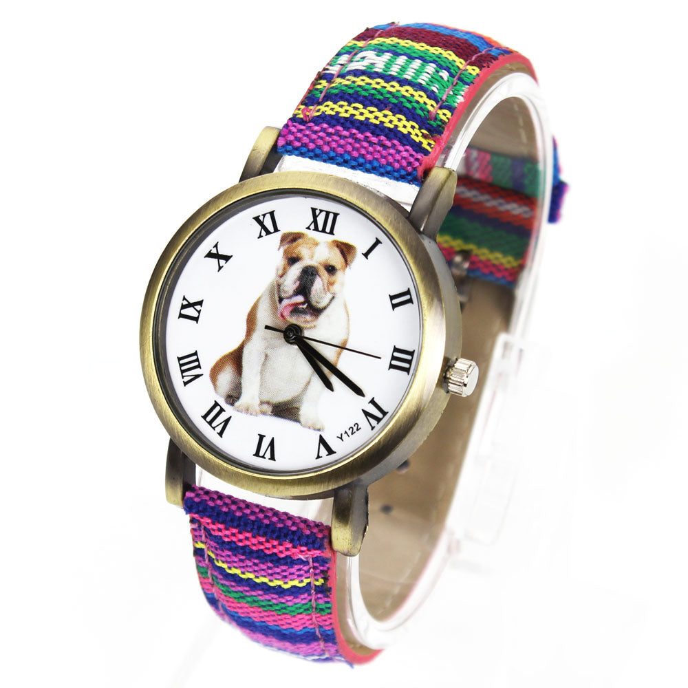 Colorful Bulldog Watch