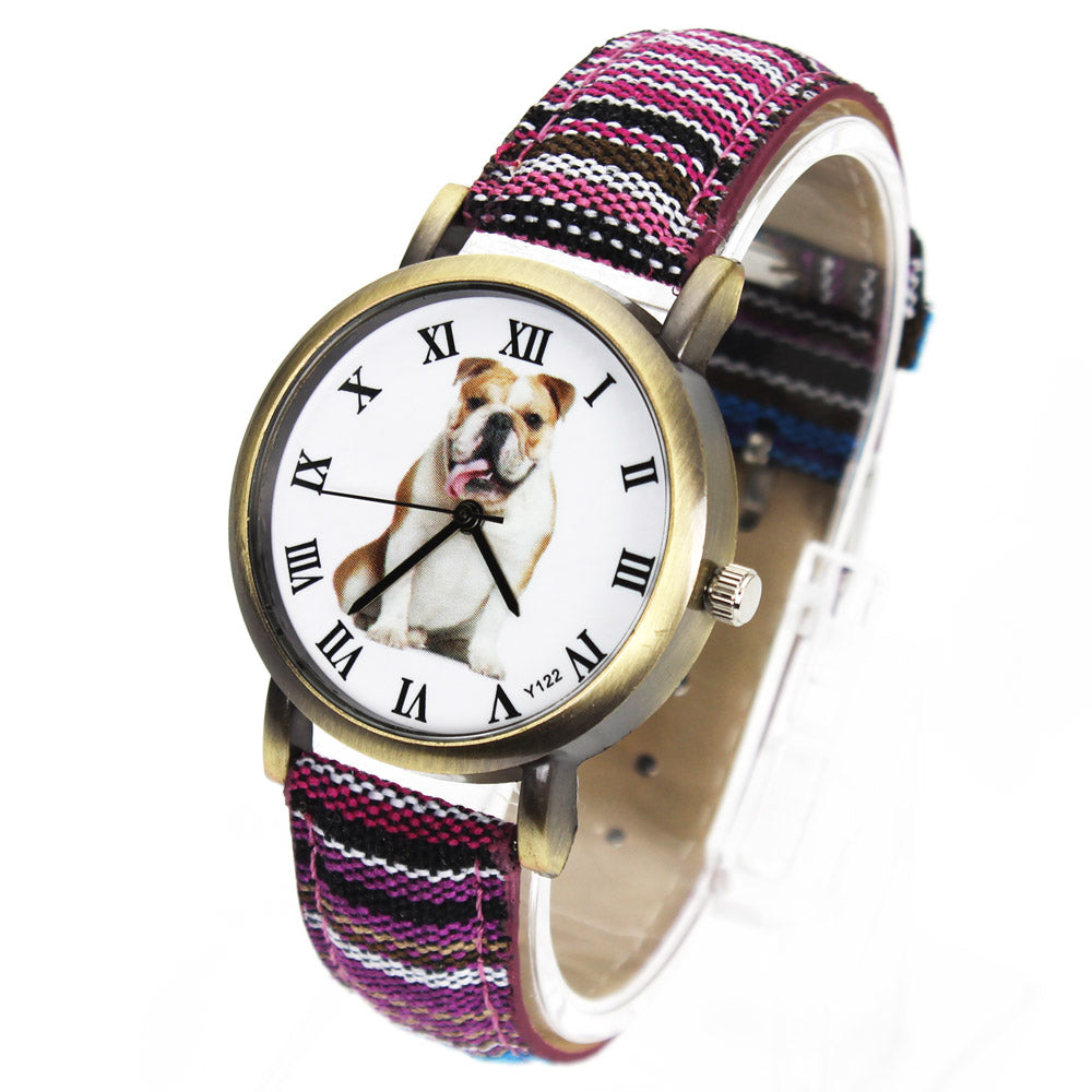 Colorful Bulldog Watch