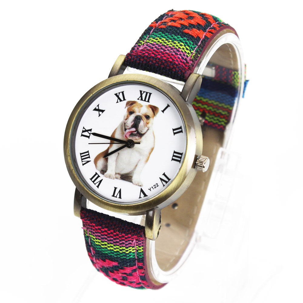 Colorful Bulldog Watch