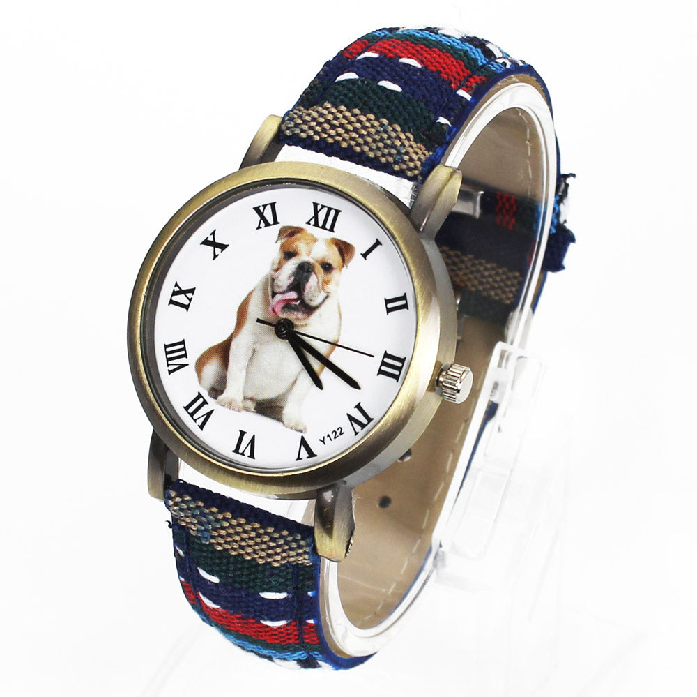 Colorful Bulldog Watch