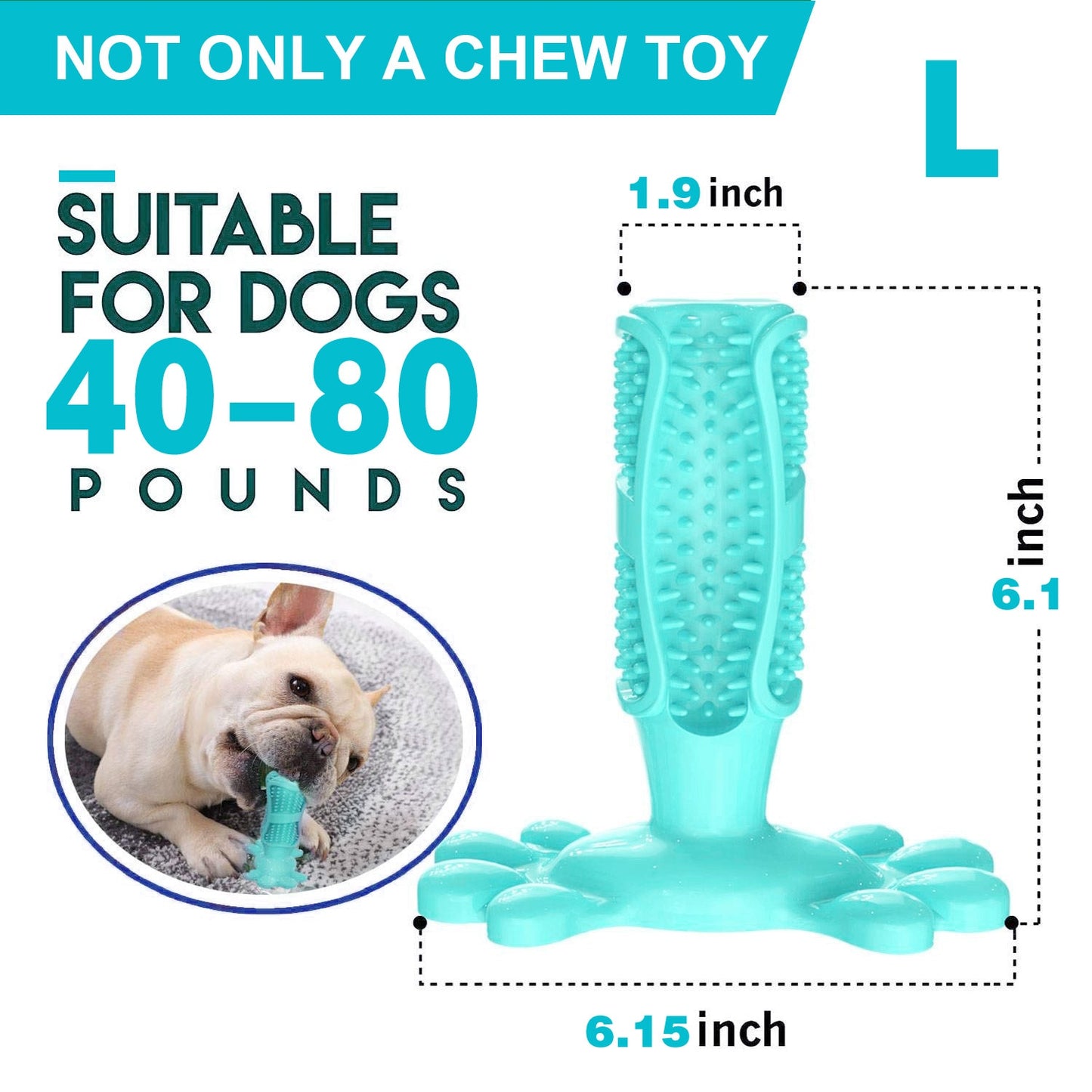 Chewy dog toothbrush toy