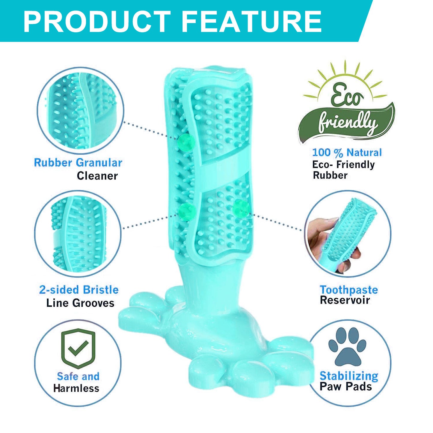 Chewy dog toothbrush toy