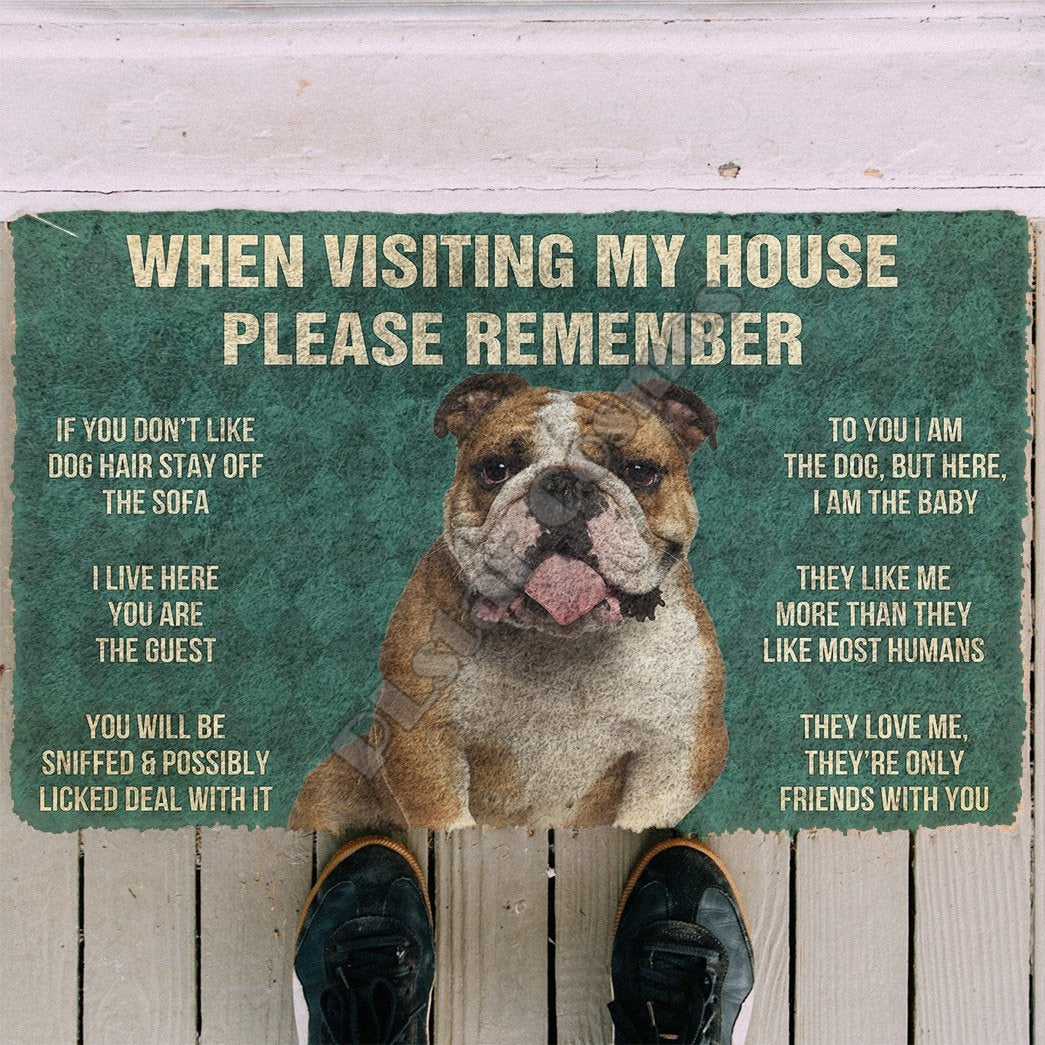 When Visiting My House Please Remember Corgi Doormat