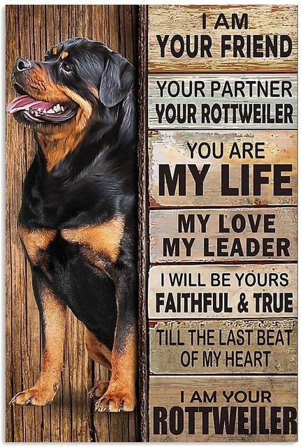 Vintage Metal Rottweiler Wall Art