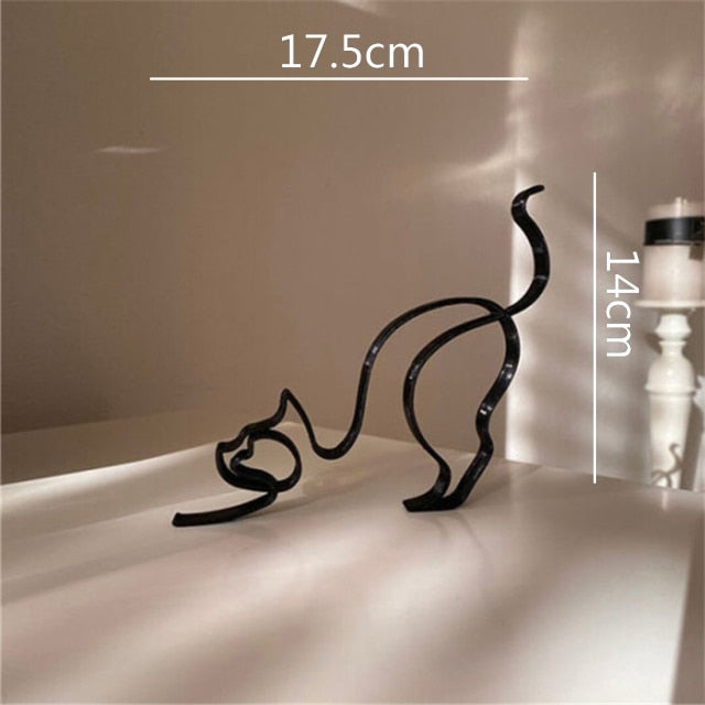 Minimalist Iron Dog Sculpture