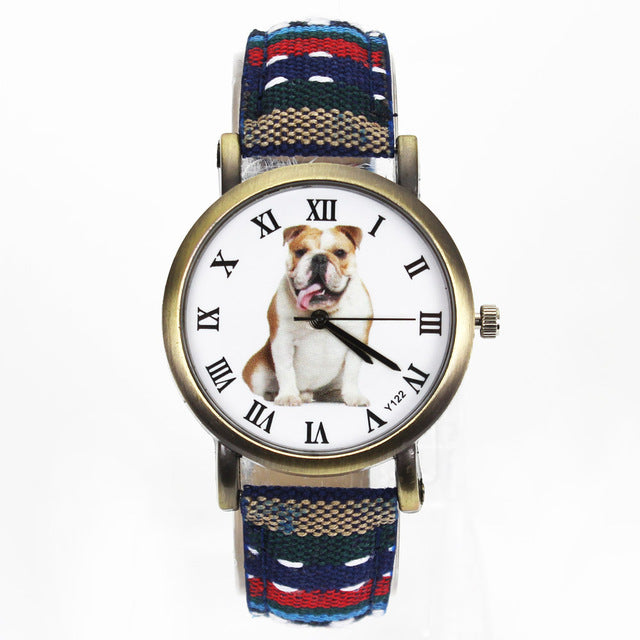 Colorful Bulldog Watch