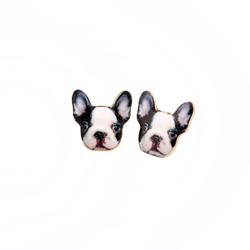 Tiny Frenchie Stud Earrings
