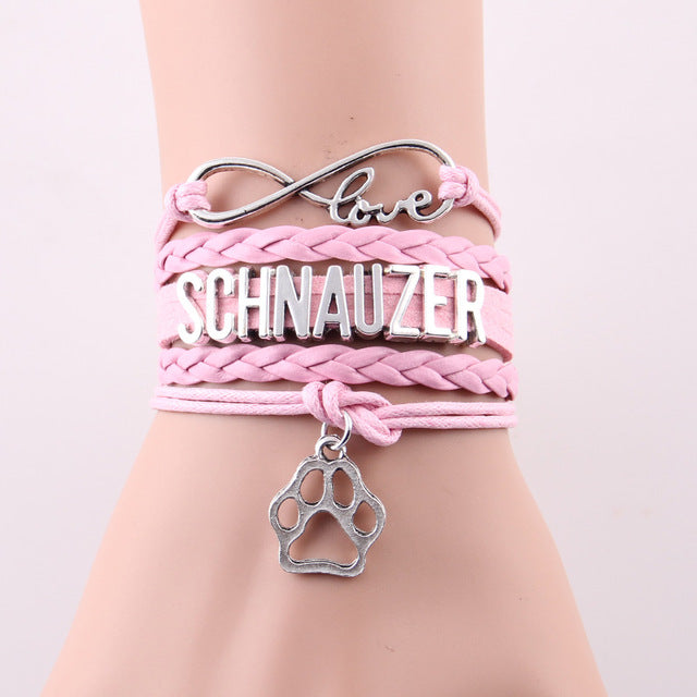Schnauzer Infinity Love Bracelet