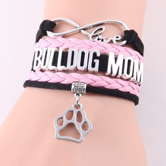 Bulldog Mom Infinity Love Bracelet
