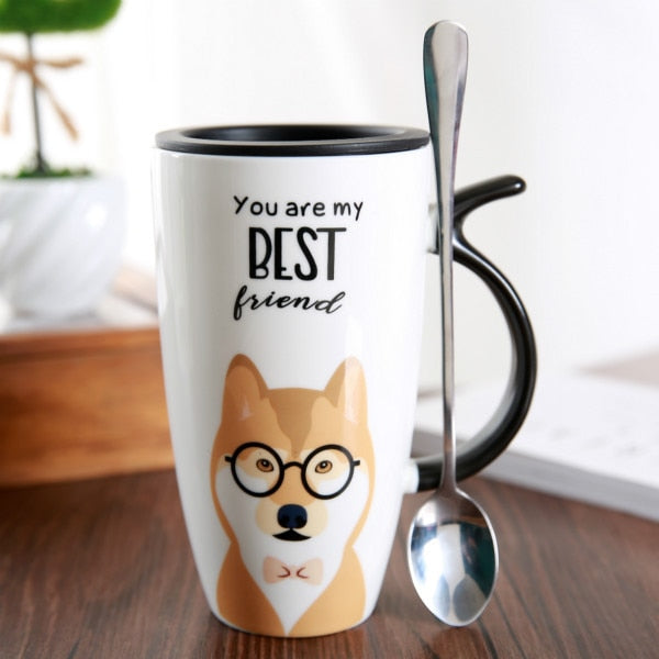 My Best Friend Mug, Lid and Spoon