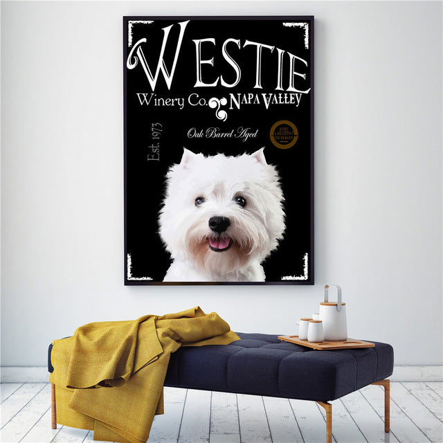 Vintage Dog Canvas Poster