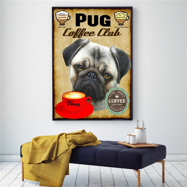Vintage Dog Canvas Poster
