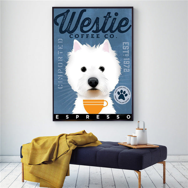 Vintage Dog Canvas Poster