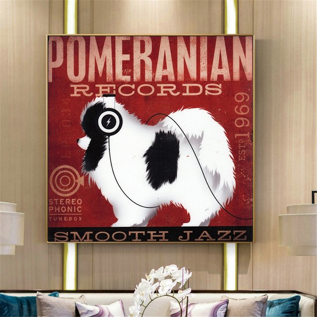 Vintage Dog Canvas Poster