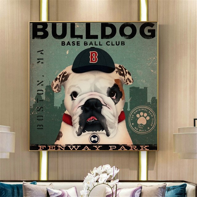 Vintage Dog Canvas Poster