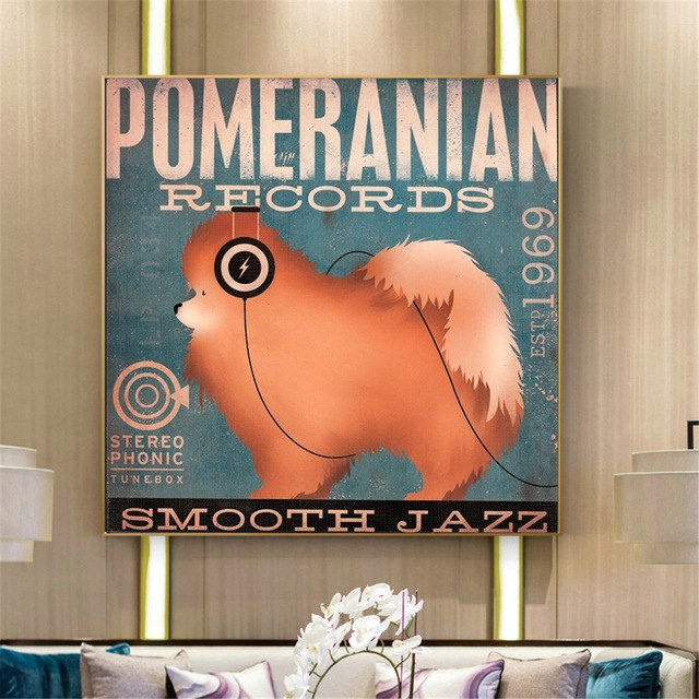 Vintage Dog Canvas Poster