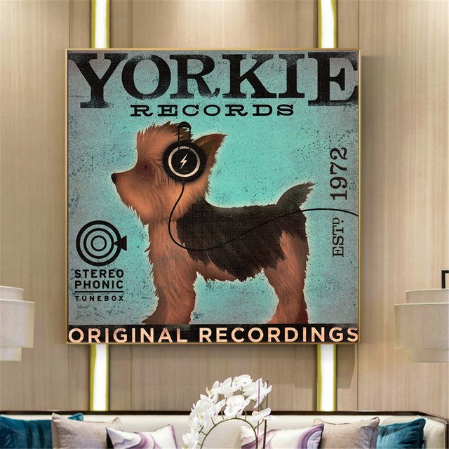 Vintage Dog Canvas Poster