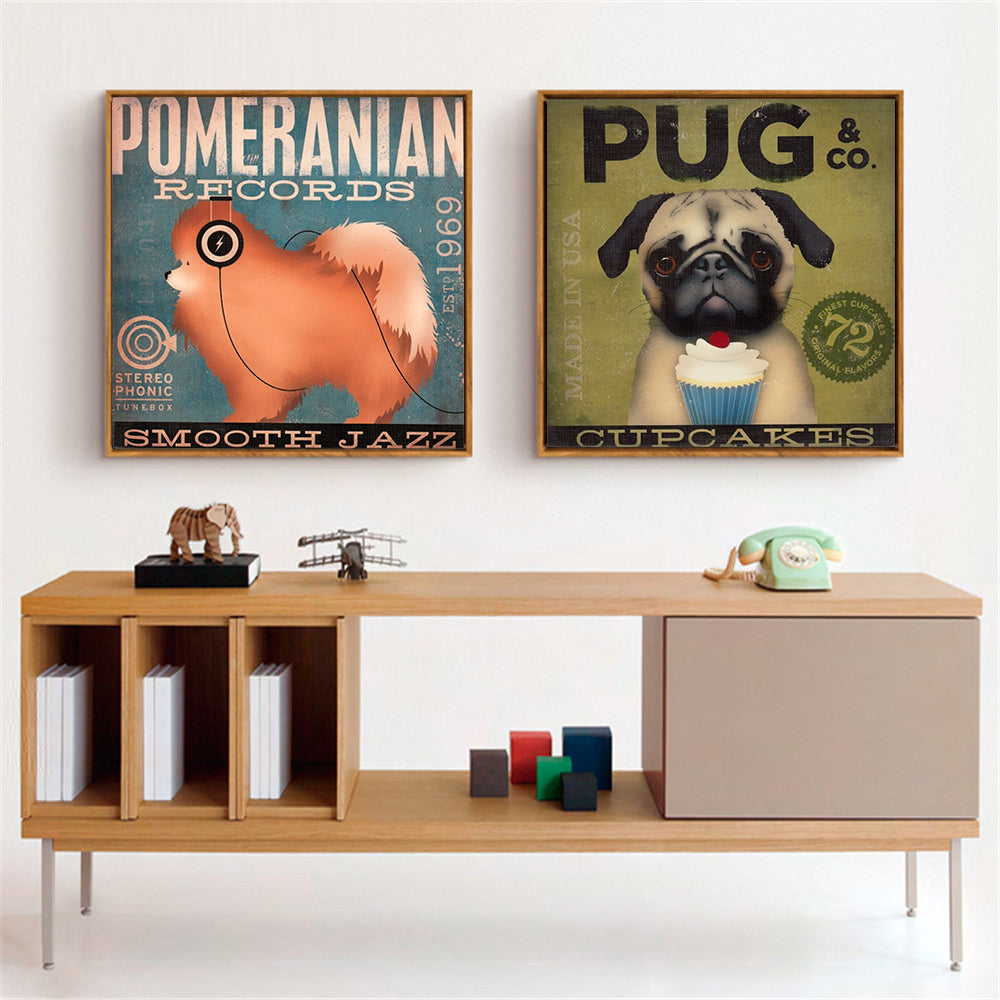 Vintage Dog Canvas Poster