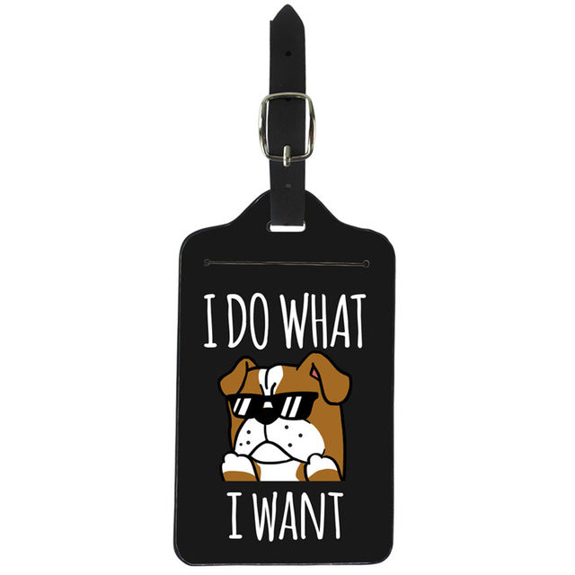 I Do What I Want Bulldog Luggage Suitcase Protective Cover