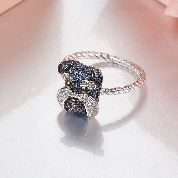 Riri 925 Sterling Silver Schnauzer Ring