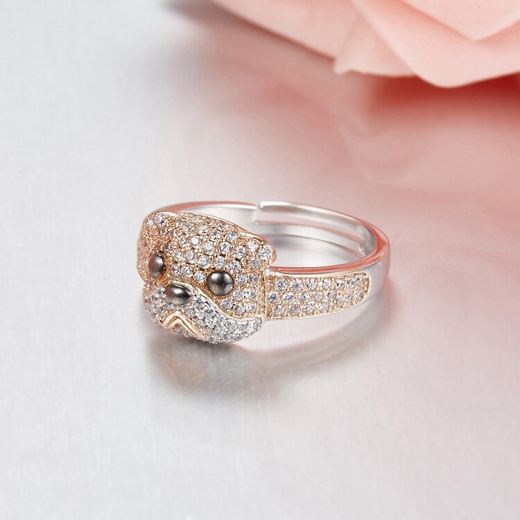 Riri 925 Sterling Silver Bulldog Ring