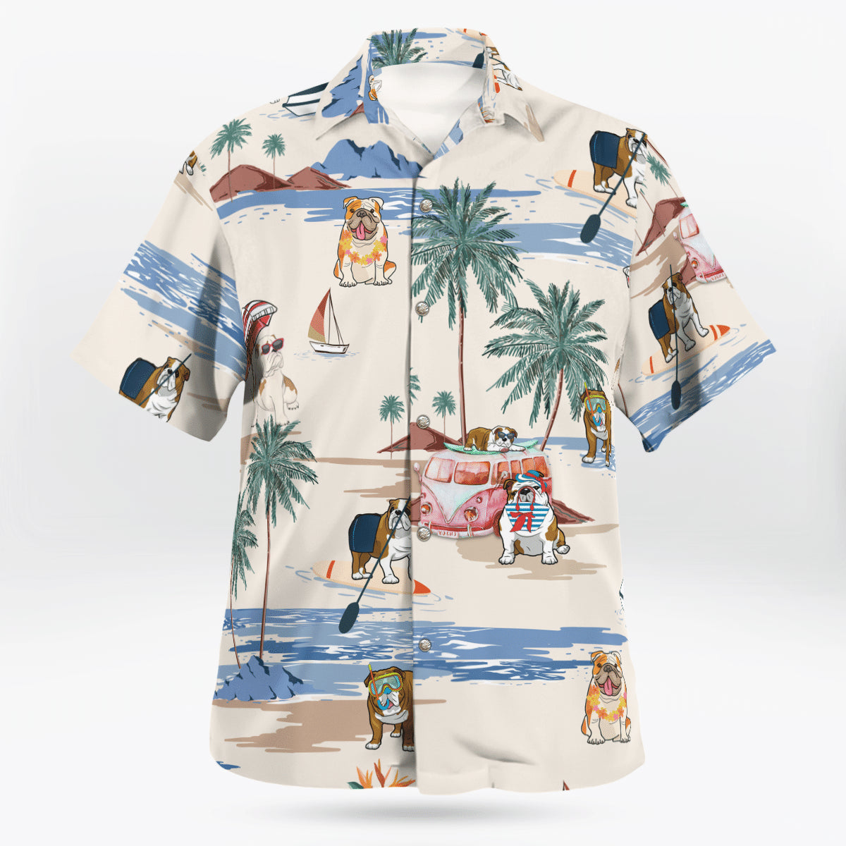 English Bulldog Hawaiian Shirt