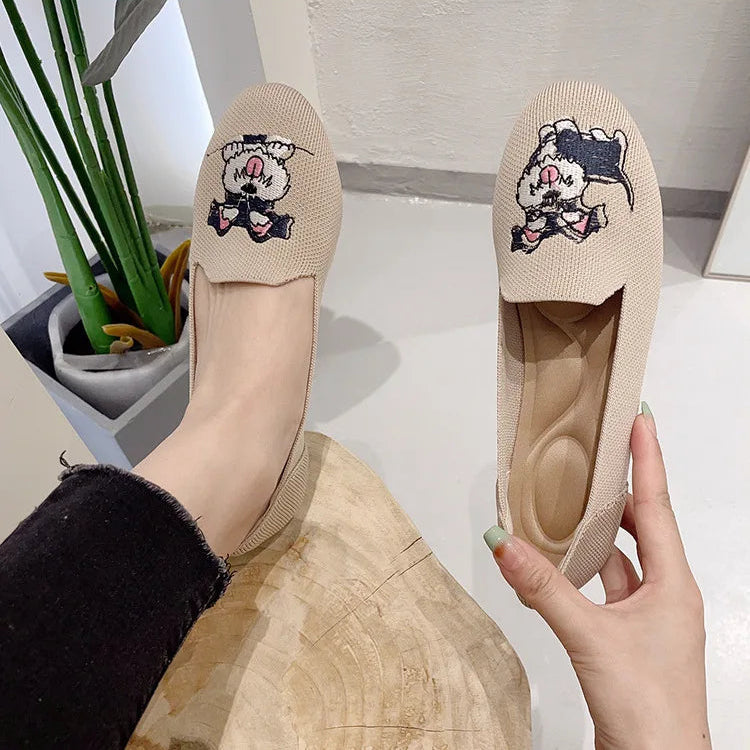 Embroidered Schnauzer Loafers