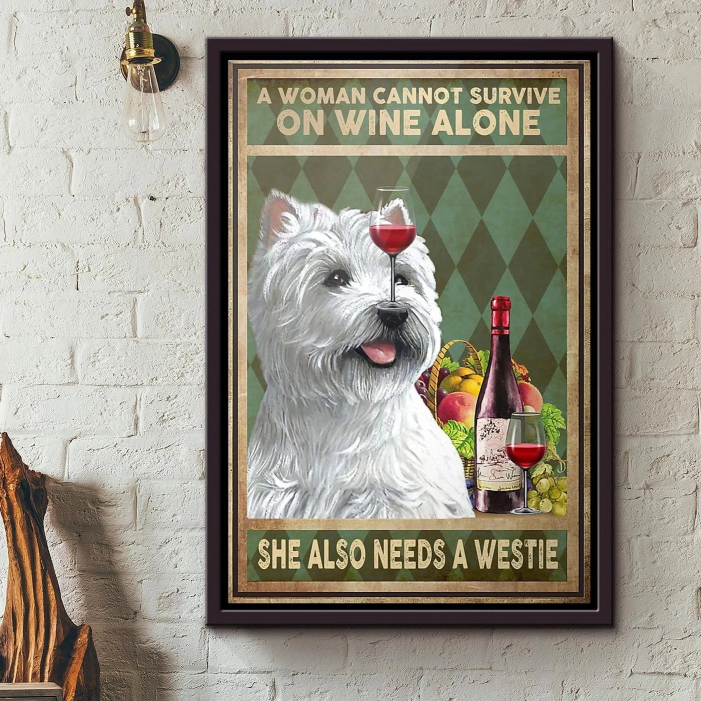 Funny Westie Metal Wall Art