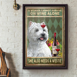 Funny Westie Metal Wall Art