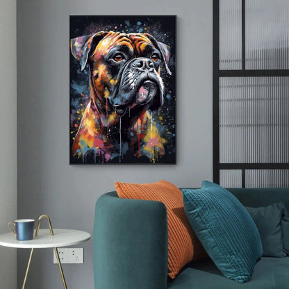 Watercolor Boxer Canvas Art