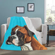 Aqua Boxer Fleece Blanket