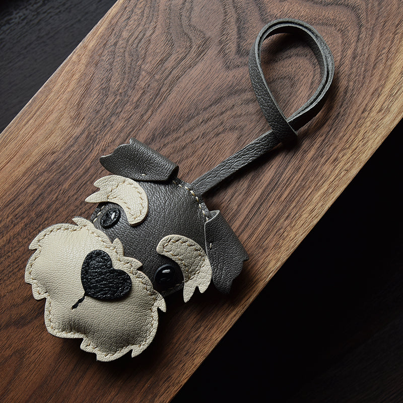 Leather Schnauzer Pendant