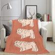 Brown English Bulldog Blanket