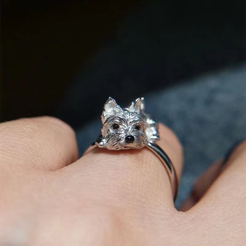 Westie Puppy Ring