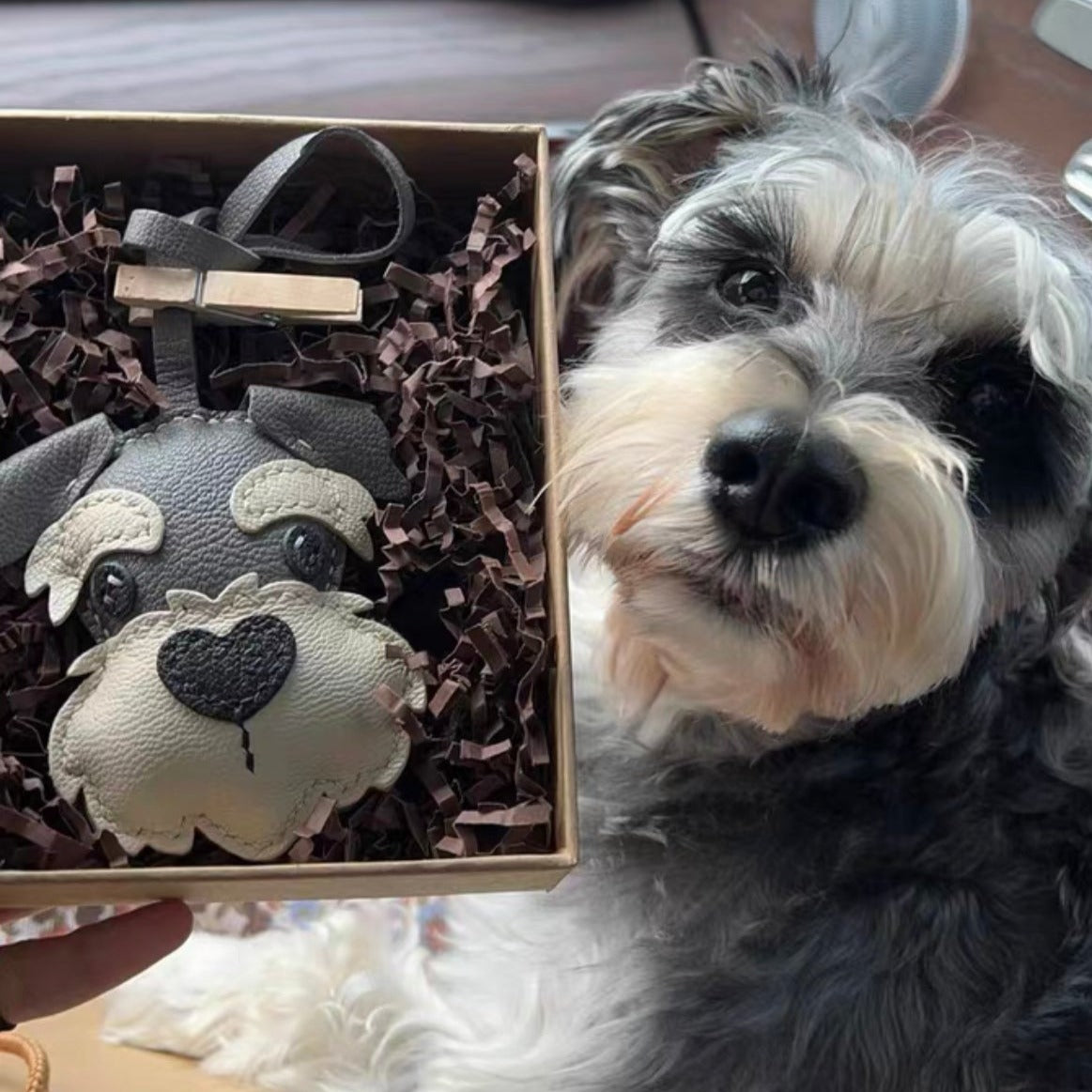 Leather Schnauzer Pendant