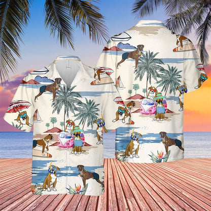 Boxer Dog Hawaiian Shirt