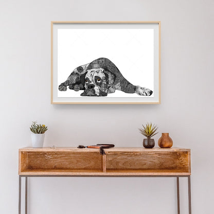 Black & White Boxer Canvas