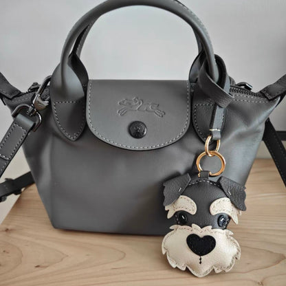 Leather Schnauzer Pendant