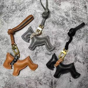 Luxury Leather Schnauzer pendant