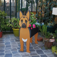 German Shepherd Flower Planter