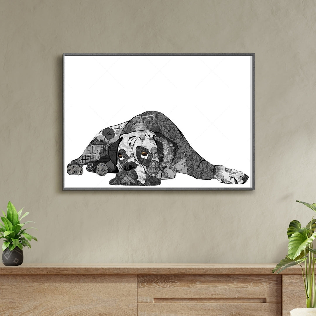 Black & White Boxer Canvas