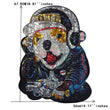 DJ Bulldog Embroidered Patch