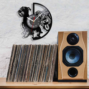 Schnauzer Vinyl Record Wall Clock