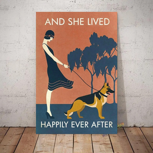 And she lived happily ever after German Shepherd Wall Art