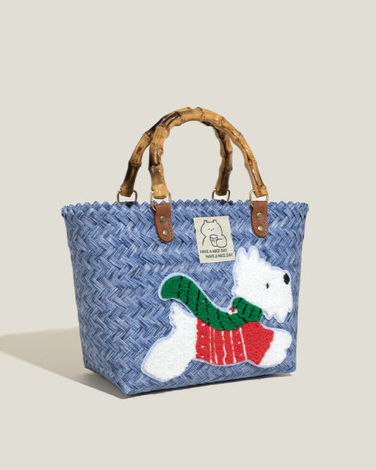 Westie Woven Bag