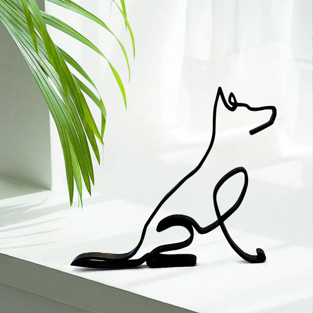 German Shepherd Metal Sculpture