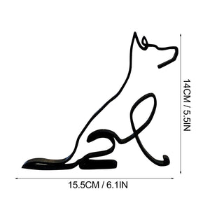 German Shepherd Metal Sculpture