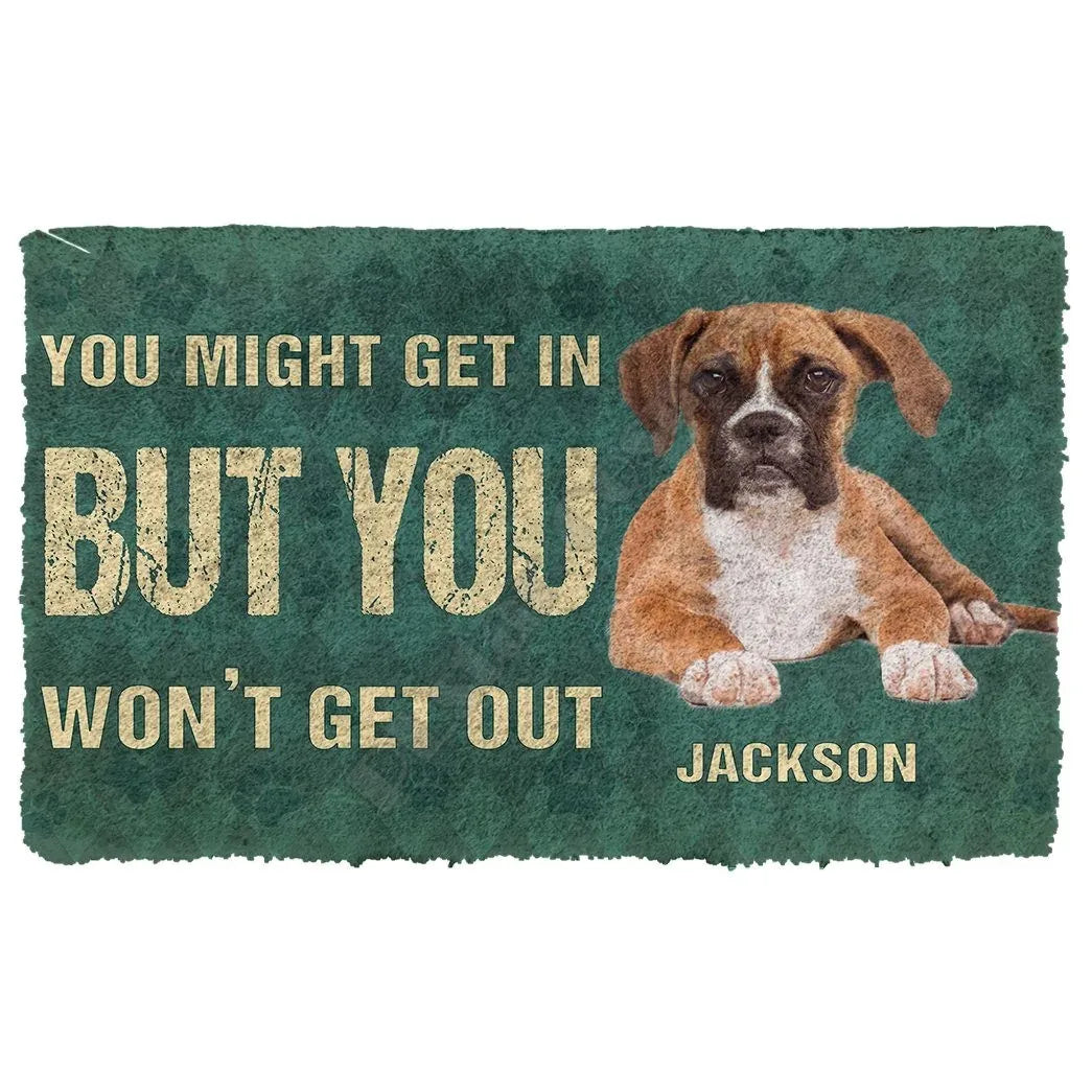 Personalized Boxer Dog Doormat