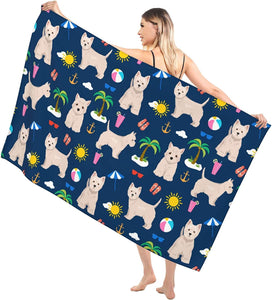 Westie Beach Towel