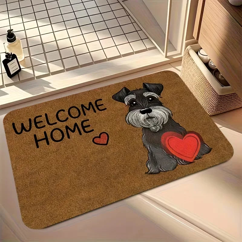 Schnauzer Door mat Welcome Home